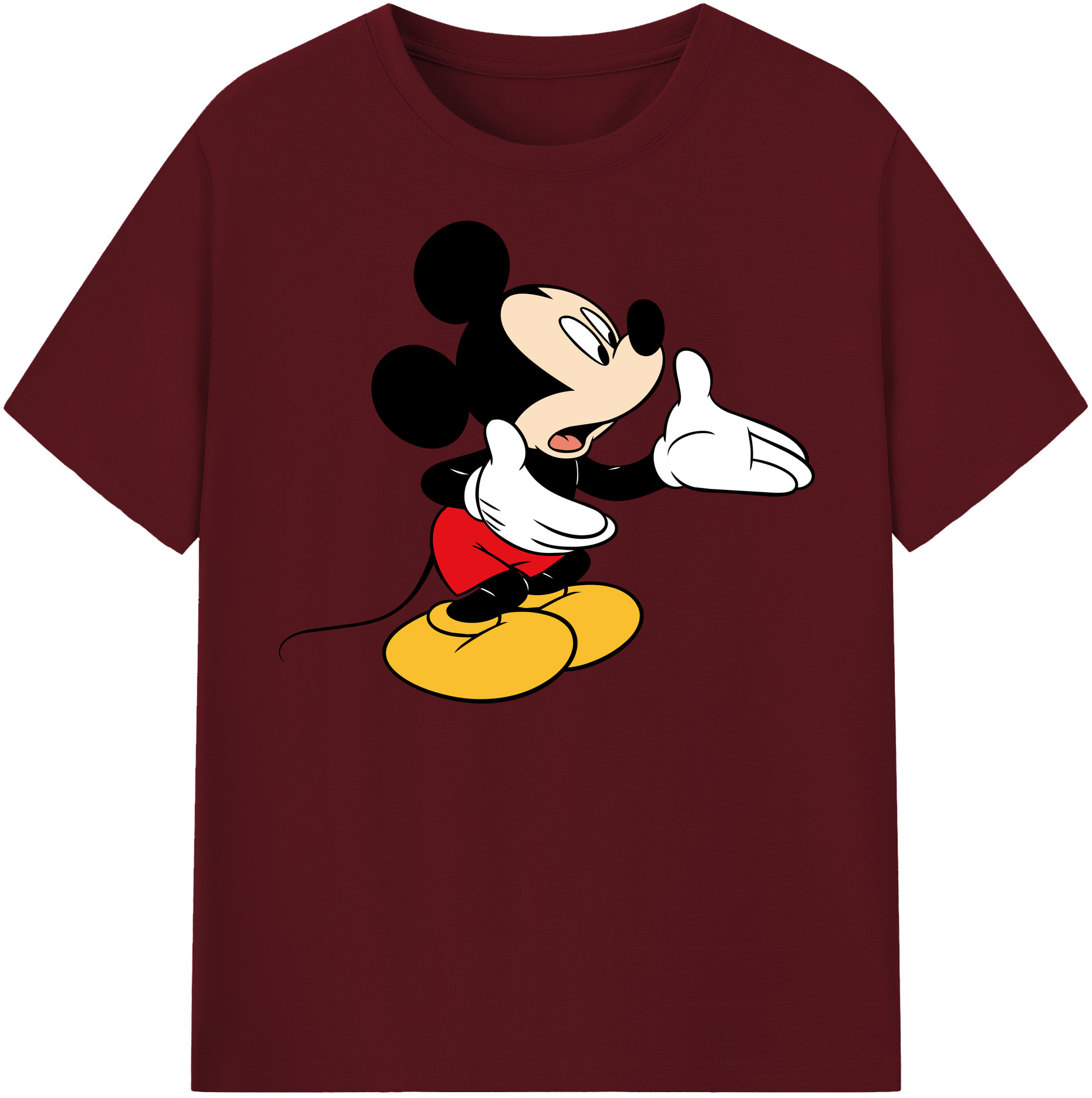 （画像用） ミッキーマウス Mickey Mouse 綿100％半袖Tシャツ（フロントプリント）